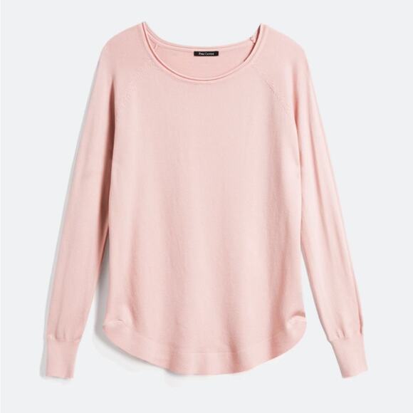 Pink Clover Sweaters - Pink Clover XL Valencia Pink Curved Hem Sweater